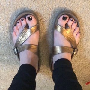 Mephisto Helen sandals in copper color